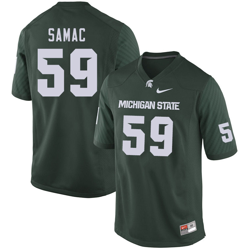 Men #59 Nick Samac Michigan State Spartans College Football Jerseys Sale-Green
